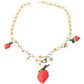 Dolce & Gabbana Elegant Gold Strawberry Charm Necklace