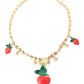 Dolce & Gabbana Elegant Gold Strawberry Charm Necklace