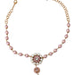 Dolce & Gabbana Charming Pink Pearl Crystal Necklace