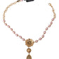 Dolce & Gabbana Charming Pink Pearl Crystal Necklace