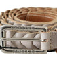 GF Ferre Elegant Twisted Leather Waist Belt