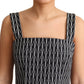 Dolce & Gabbana Elegant Sleeveless Geometric A-line Dress