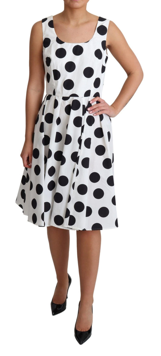 Dolce & Gabbana Sleeveless Polka Dot A-Line Dress