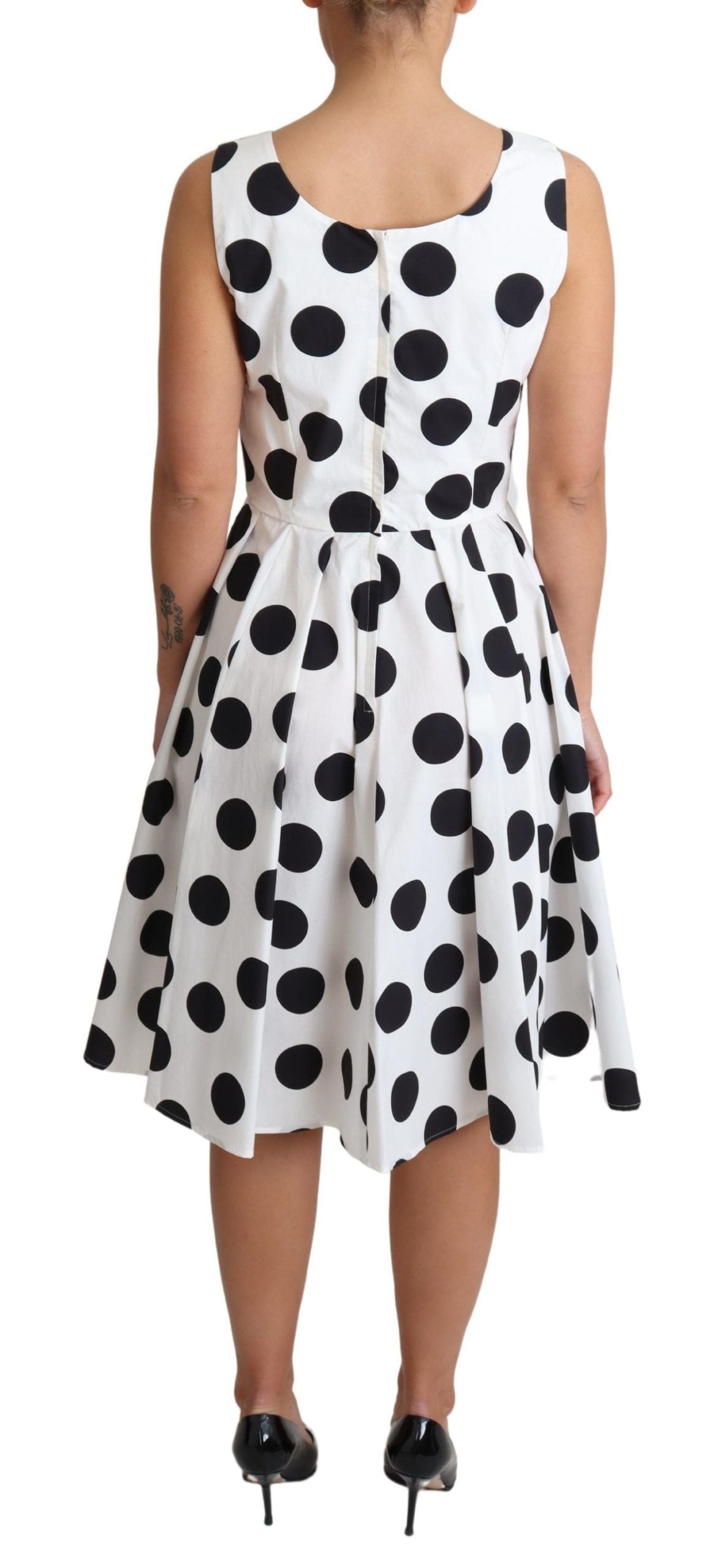 Dolce & Gabbana Sleeveless Polka Dot A-Line Dress