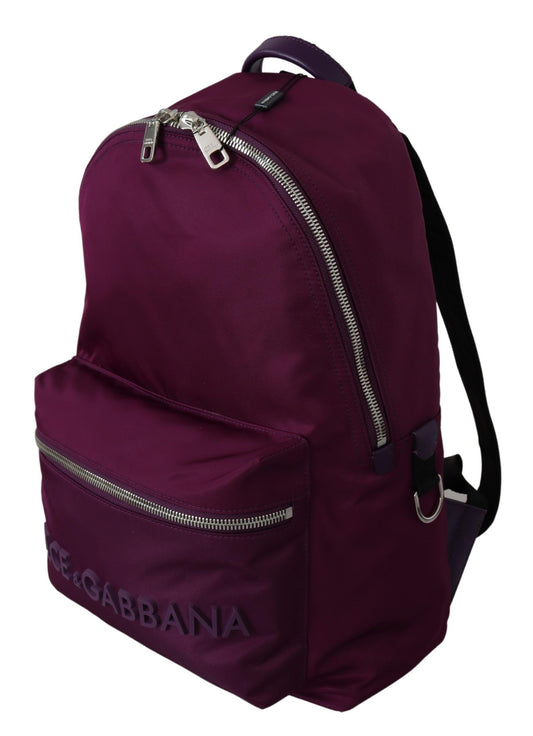 Dolce & Gabbana Elegant Maroon Nylon Backpack Bag