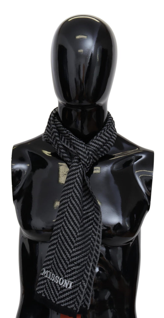 Missoni Elegant Wool Patterned Unisex Scarf