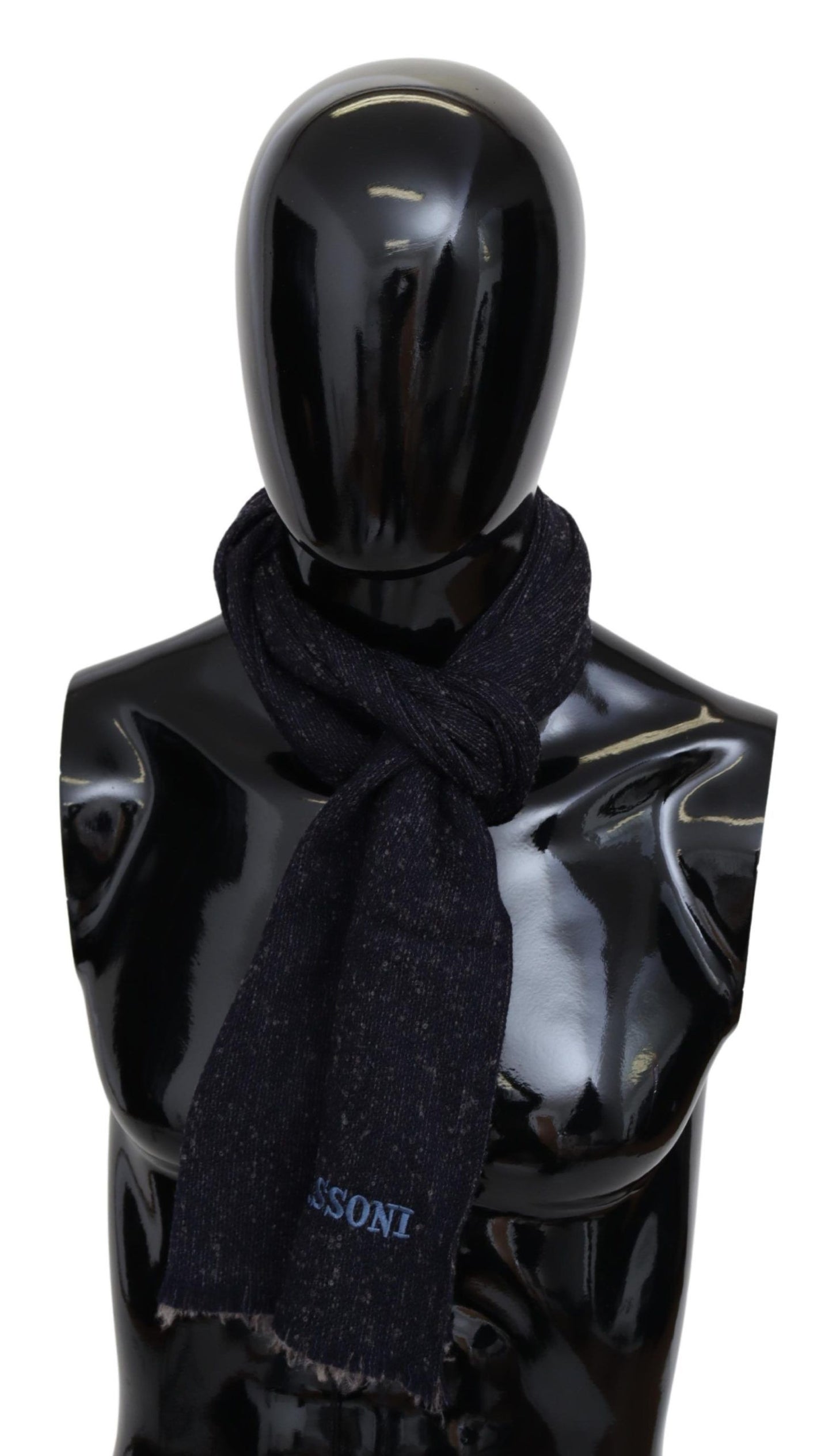 Missoni Elegant Wool Knit Logo Scarf - Unisex Black