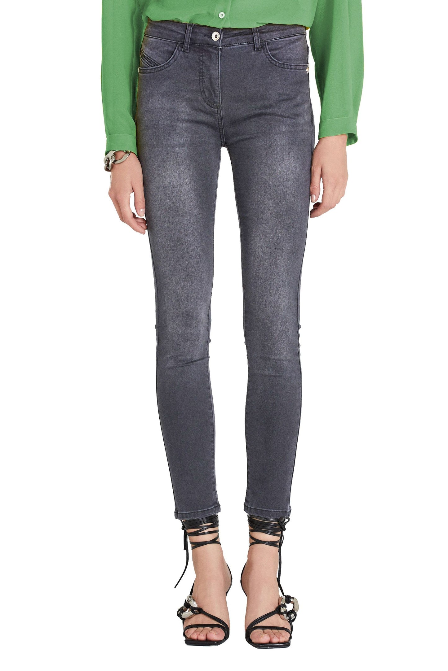 Patrizia Pepe Chic Gray Regular Jeggings for Women