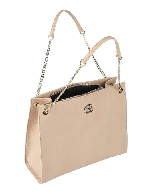 Baldinini Chic Vintage-Inspired Beige Shoulder Bag