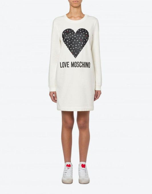 Love Moschino White Cotton Women Dress