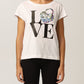 Love Moschino Chic Minimal Logo Cotton Tee