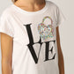 Love Moschino Chic Minimal Logo Cotton Tee