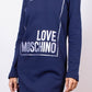 Love Moschino Blue Cotton Women Sweatshirt Dress