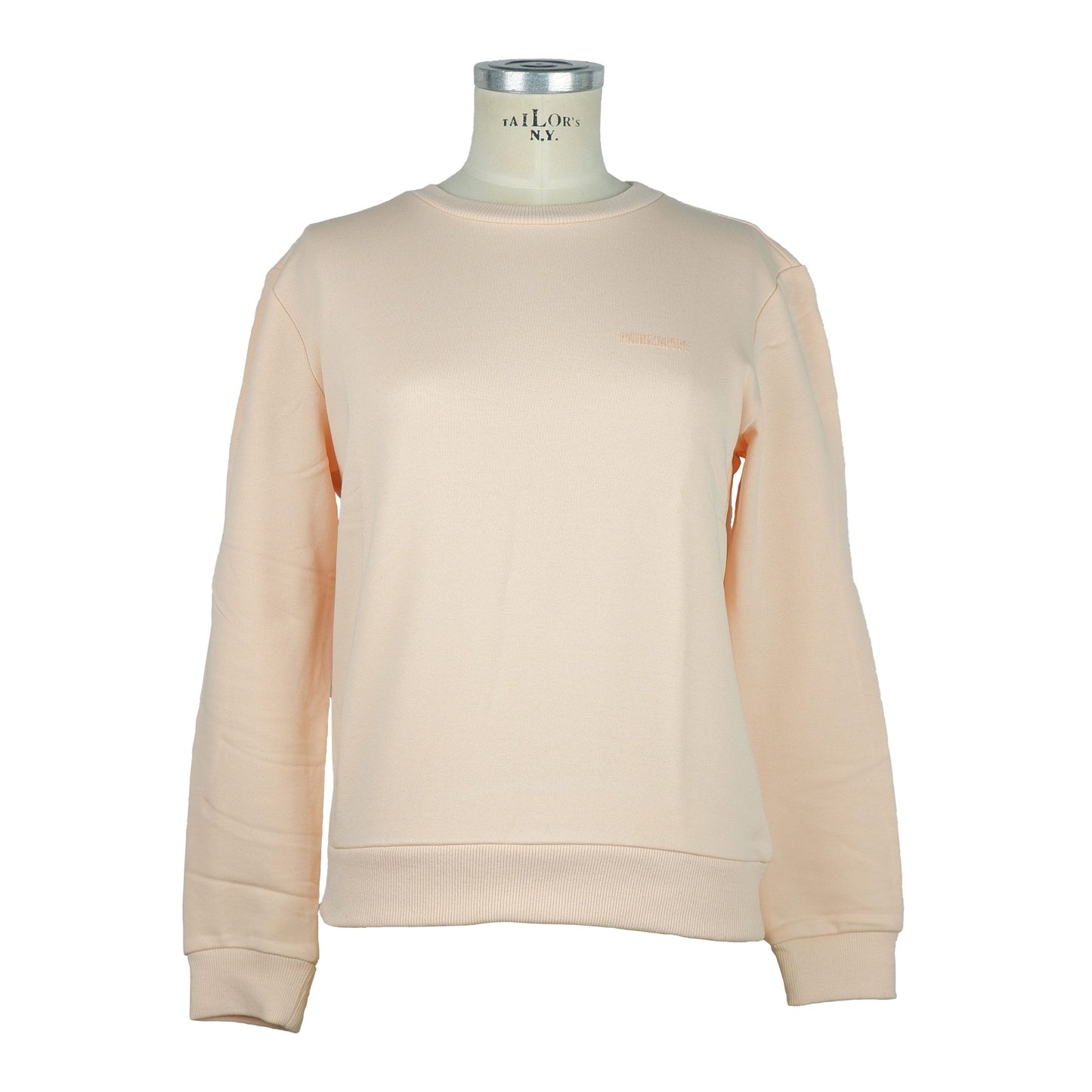 Patrizia Pepe Embossed Velvet Logo Cotton Sweatshirt - Pink