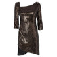 Patrizia Pepe Elegant Asymmetrical Sequin Dress