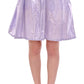 Licia Florio Elegant Purple Adjustable Waist Skirt