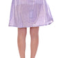 Licia Florio Elegant Purple Adjustable Waist Skirt