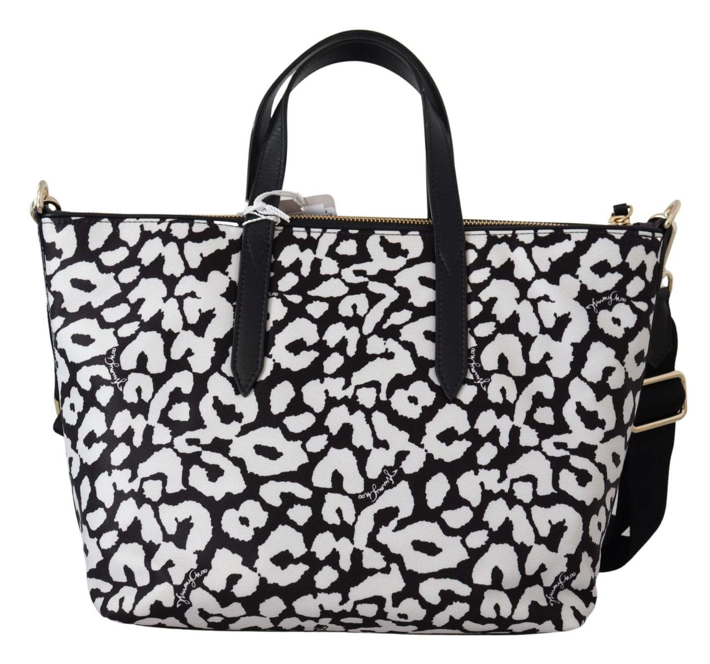 Jimmy Choo Chic Monochrome Clutch Tote Crossbody Bag