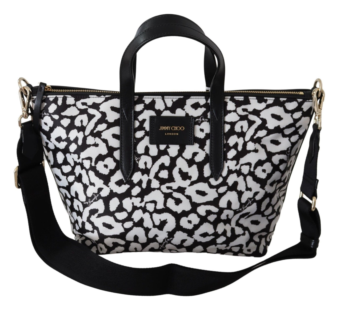 Jimmy Choo Chic Monochrome Clutch Tote Crossbody Bag