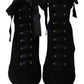 Dolce & Gabbana Elegant Black Ankle Heel Boots with Leather Sole