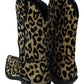 Dolce & Gabbana Gold Black Western-Inspired Luxe Boots