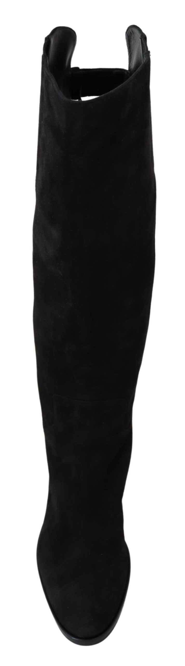 Dolce & Gabbana Elegant Knee High Suede Leather Boots