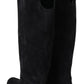 Dolce & Gabbana Elegant Knee High Suede Leather Boots