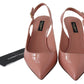 Dolce & Gabbana Elegant Pink Patent Leather Slingback Heels