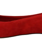 Dolce & Gabbana Crystal-Embellished Red Suede Flats