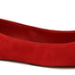 Dolce & Gabbana Crystal-Embellished Red Suede Flats