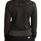 Dolce & Gabbana Elegant Gold and Black Lurex Pullover