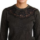 Dolce & Gabbana Elegant Gold and Black Lurex Pullover