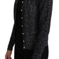 Dolce & Gabbana Elegant Chevron Wool Cardigan with Logo Buttons