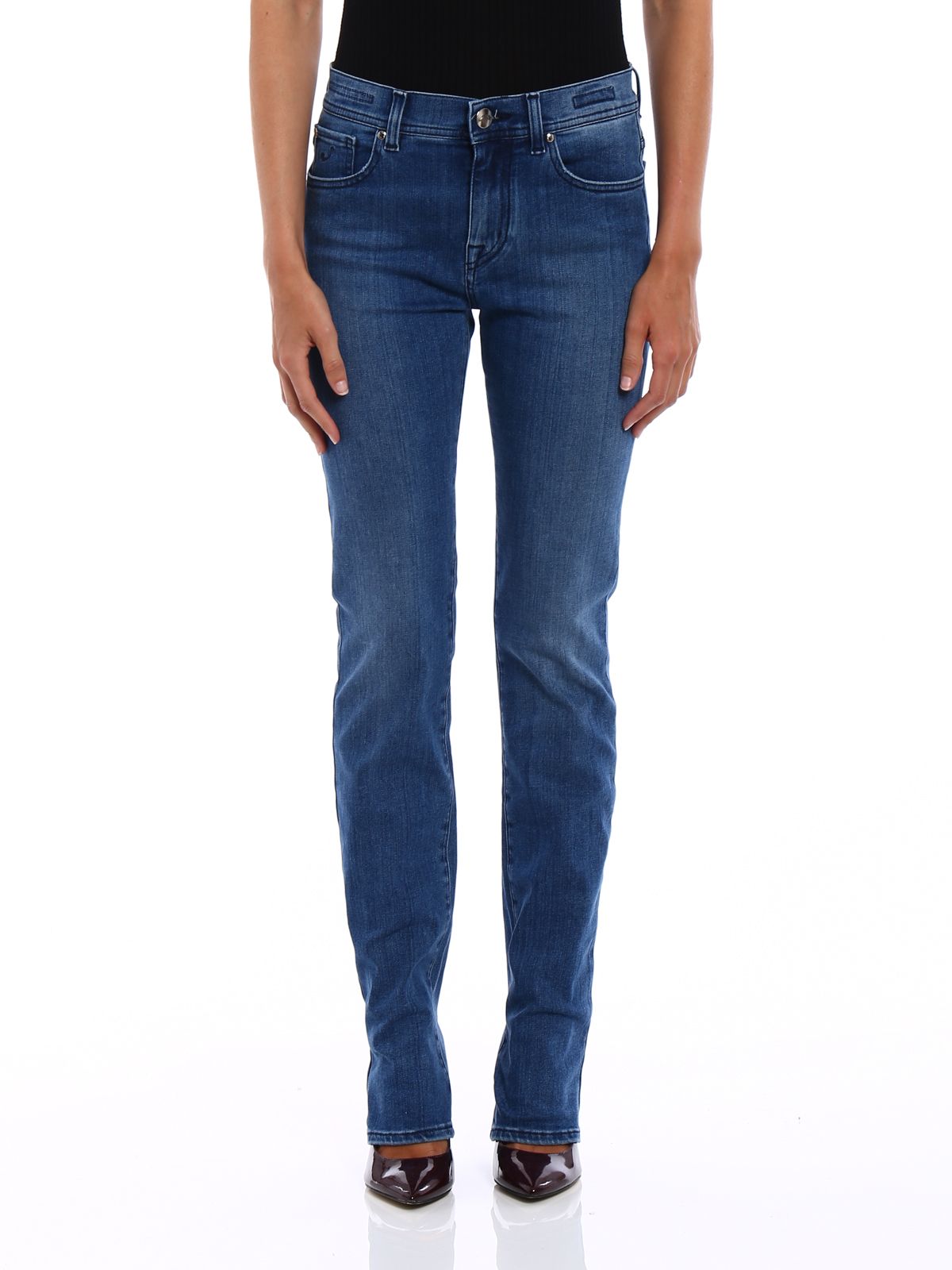 Jacob Cohen Blue Cotton Women Jeans