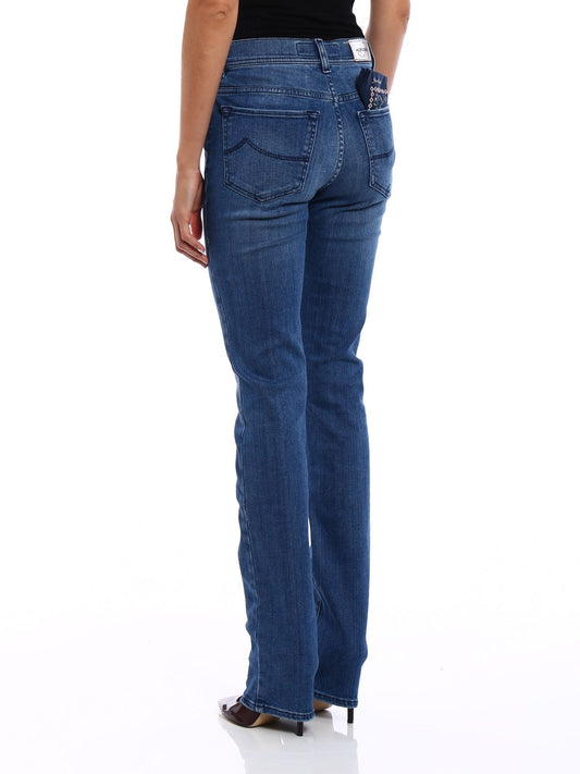 Jacob Cohen Blue Cotton Women Jeans