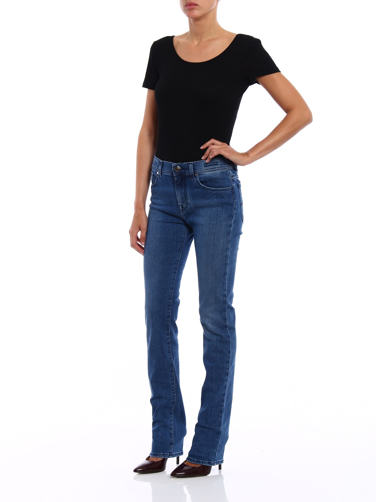 Jacob Cohen Blue Cotton Women Jeans