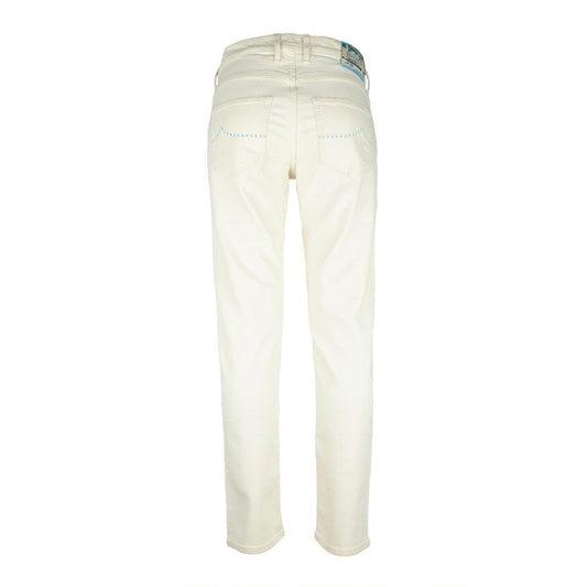 Jacob Cohen Elegant White Stretch Denim Jeans