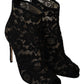 Dolce & Gabbana Black Taormina Lace Stiletto Booties