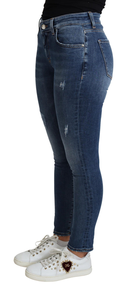 Dolce & Gabbana Sleek High Waist Skinny Jeans in Blue