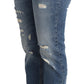 Dolce & Gabbana Chic Heart Patch Skinny Denim Jeans