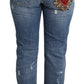 Dolce & Gabbana Chic Heart Patch Skinny Denim Jeans