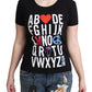 Moschino Chic Alphabet Print Cotton Tee