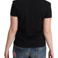 Moschino Elegant Black Cotton Graphic Tee