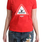 Moschino Chic Red Graphic Cotton Tee