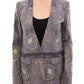 Roberto Fragata Chic Silk Floral One-Button Blazer