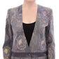 Roberto Fragata Chic Silk Floral One-Button Blazer