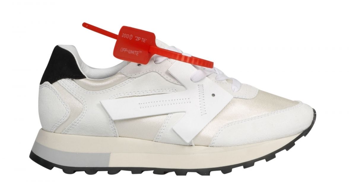 Off-White Elegant White Arrow Patch Sneakers