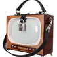 Dolce & Gabbana Chic Brass Television Bag Purse with Padlock