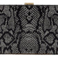 Dolce & Gabbana Gray Resin Dolce Box Clutch with Gold Details