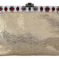 Dolce & Gabbana Glamorous Gold Evening Clutch with Crystal Details